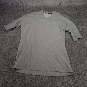 Kenzo Sweater Dress Womens Xl Gray Cotton Fleece Logo Spellout